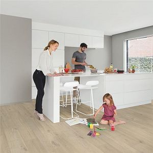 Плитка ПВХ Quick Step Livyn Pulse Click Plus PUCP PUCP40103   Дуб хлопковый бежевый фото 7 | FLOORDEALER